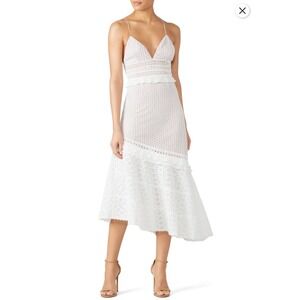 Saylor dress white Cole dress eyelet low‎ cut asymmetric Large